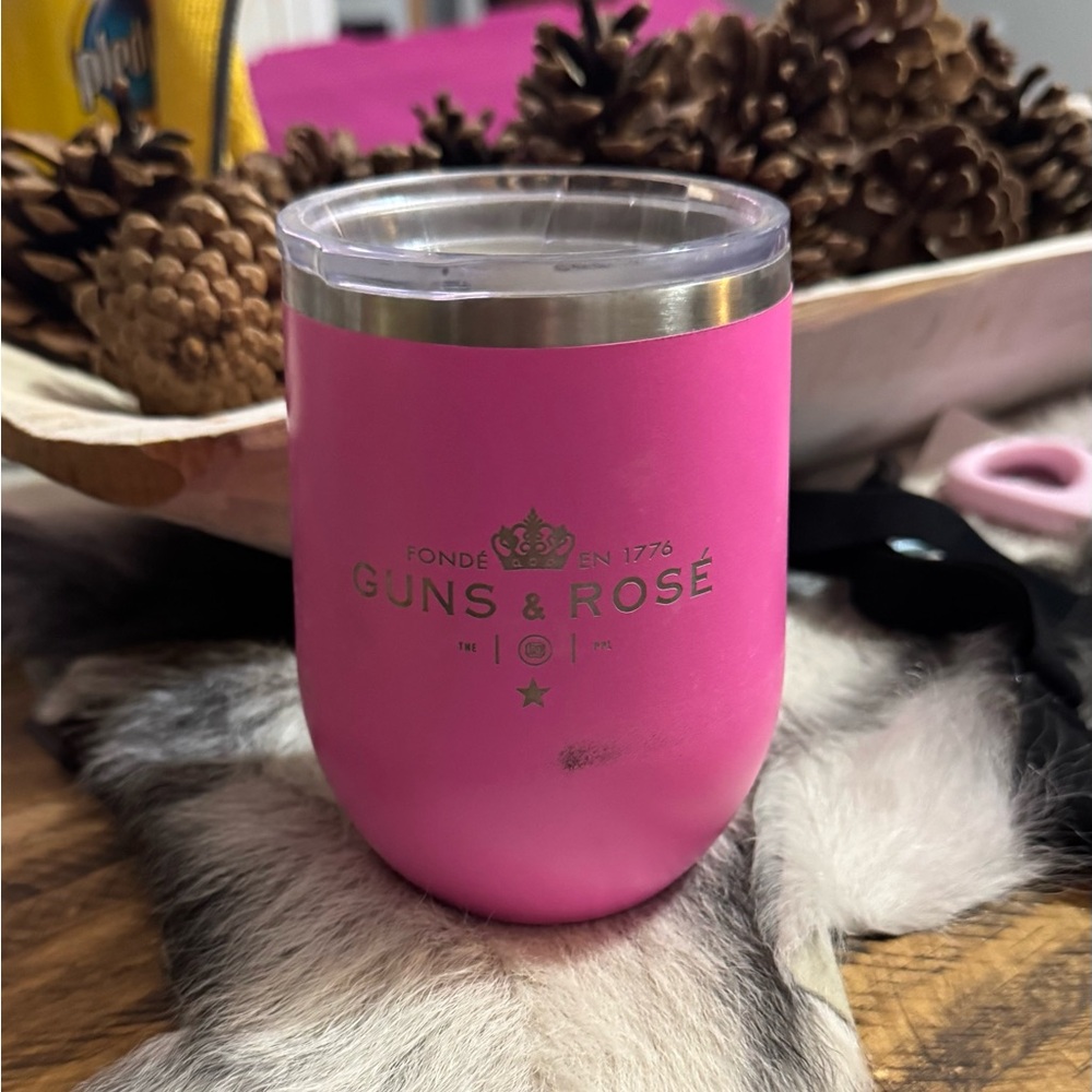 Pink Guns & Rosé Tumbler